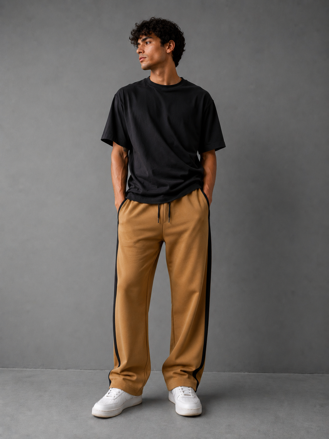 Pantalón Combinado - Beige Negro - beige-negro-1.png