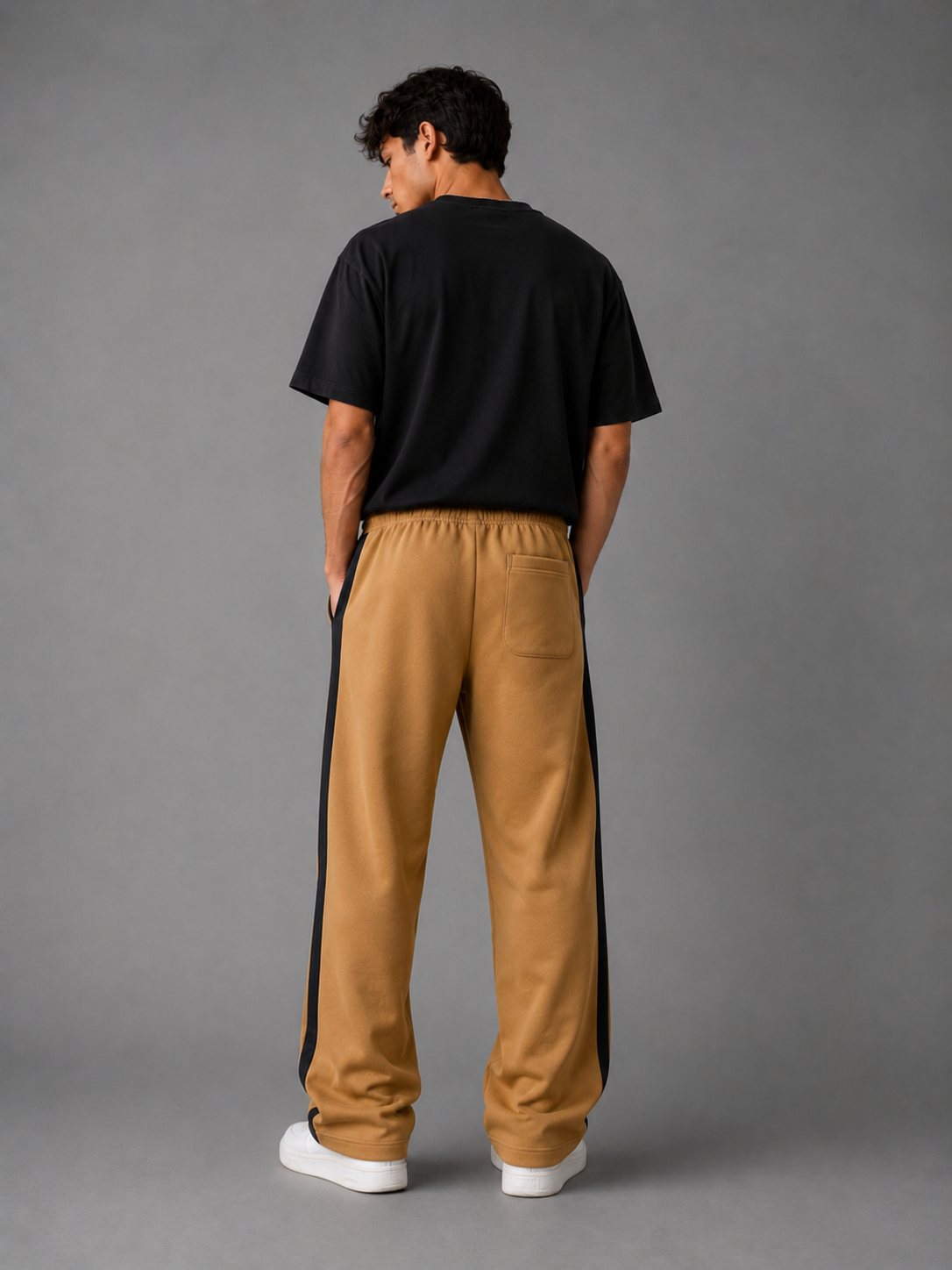 Pantalón Combinado - Beige Negro - beige-negro-2.png