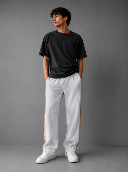 Pantalón Combinado - Gris Claro Beige - gris-claro-beige-1.png
