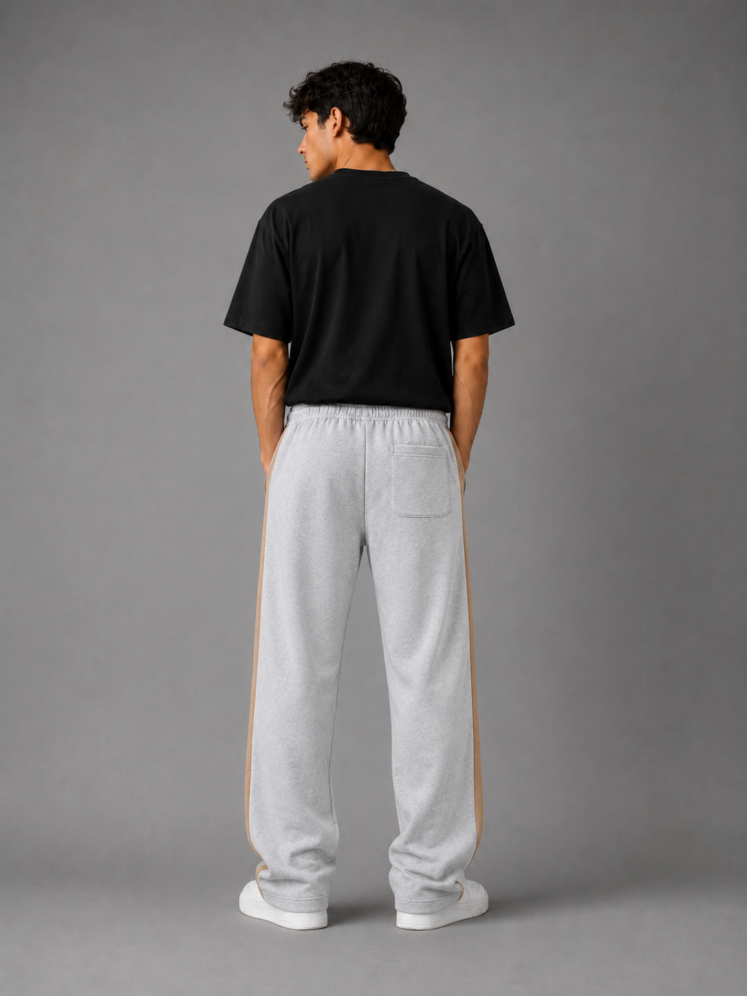 Pantalón Combinado - Gris Claro Beige - gris-claro-beige-2.png