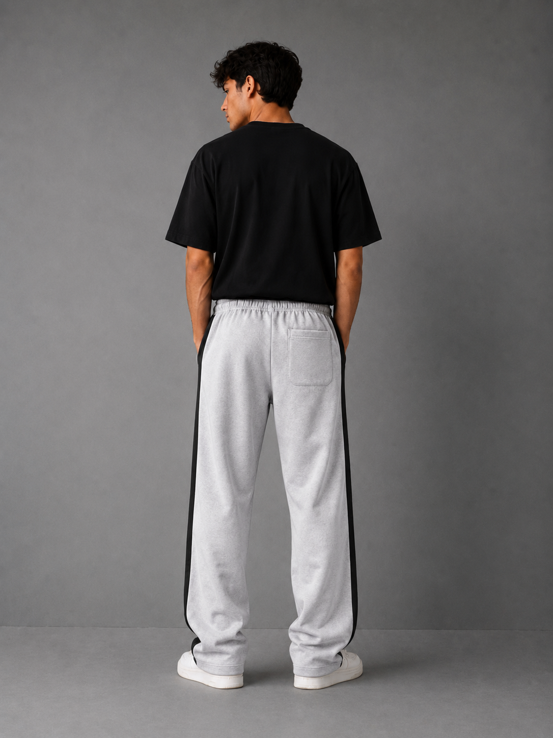 Pantalón Combinado - Gris Claro Negro - gris-claro-negro-2.png