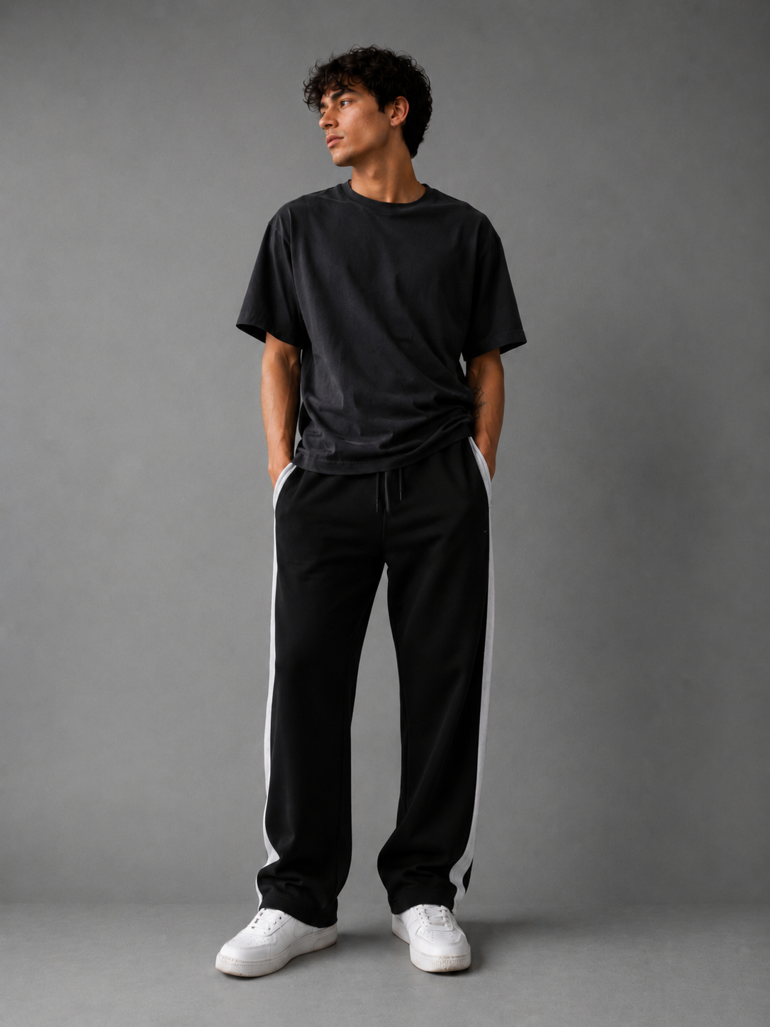 Pantalón Combinado - Negro Gris Claro - negro-gris-claro-1.png