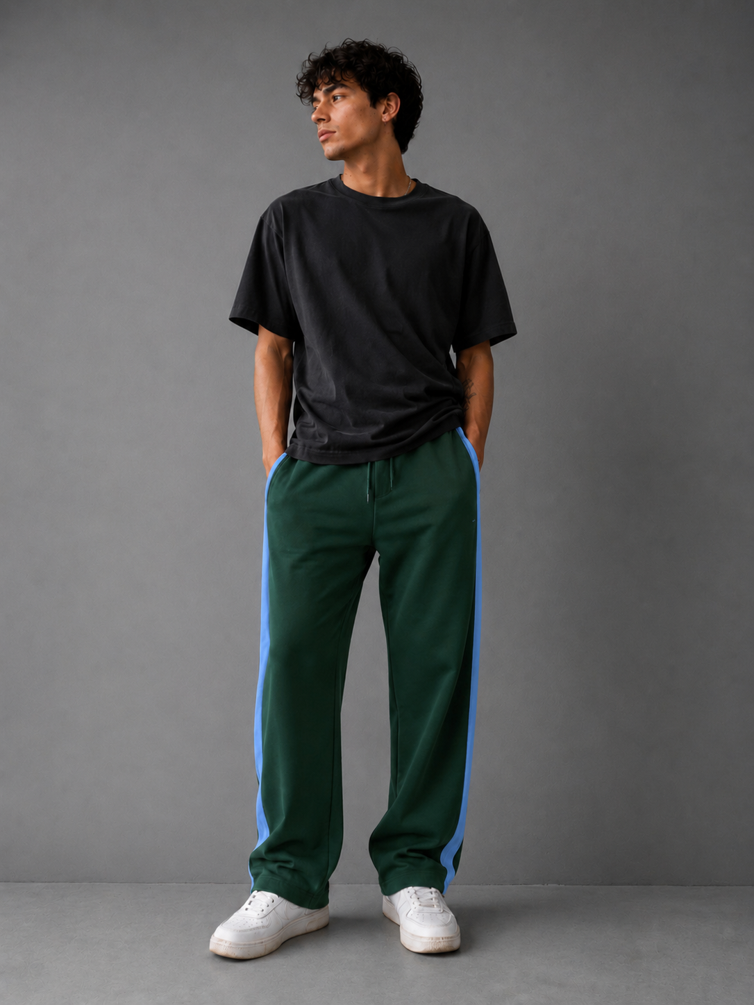 Pantalón Combinado - Verde Militar Azul Claro - verde-militar-azul-claro-1.png